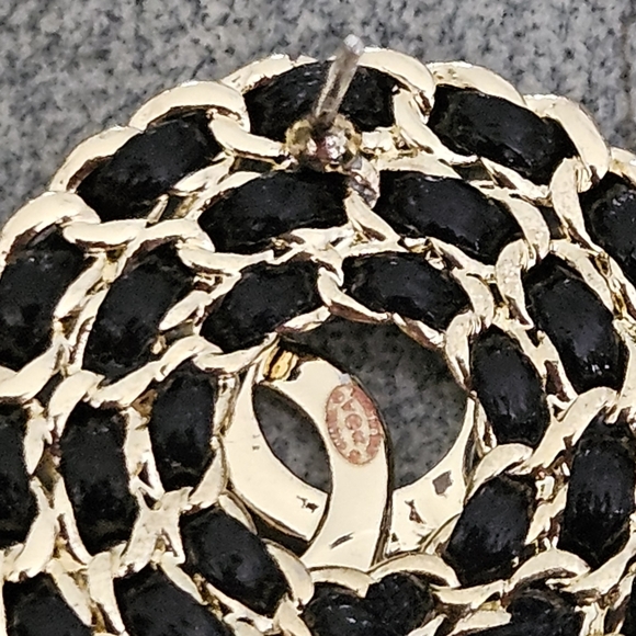 Chanel Gold and Black Earrings - Picture 6 of 8